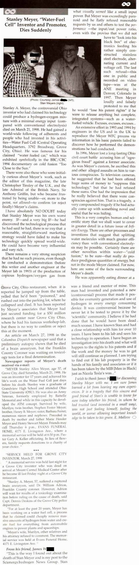 stan meyer death by eugene mallove