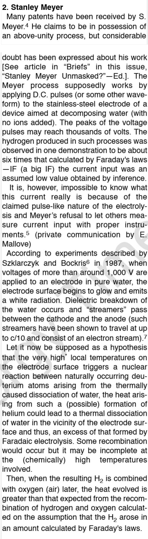 Infinite Energy no. 10, page 61: section 2, "Stanley Meyer", as printed.