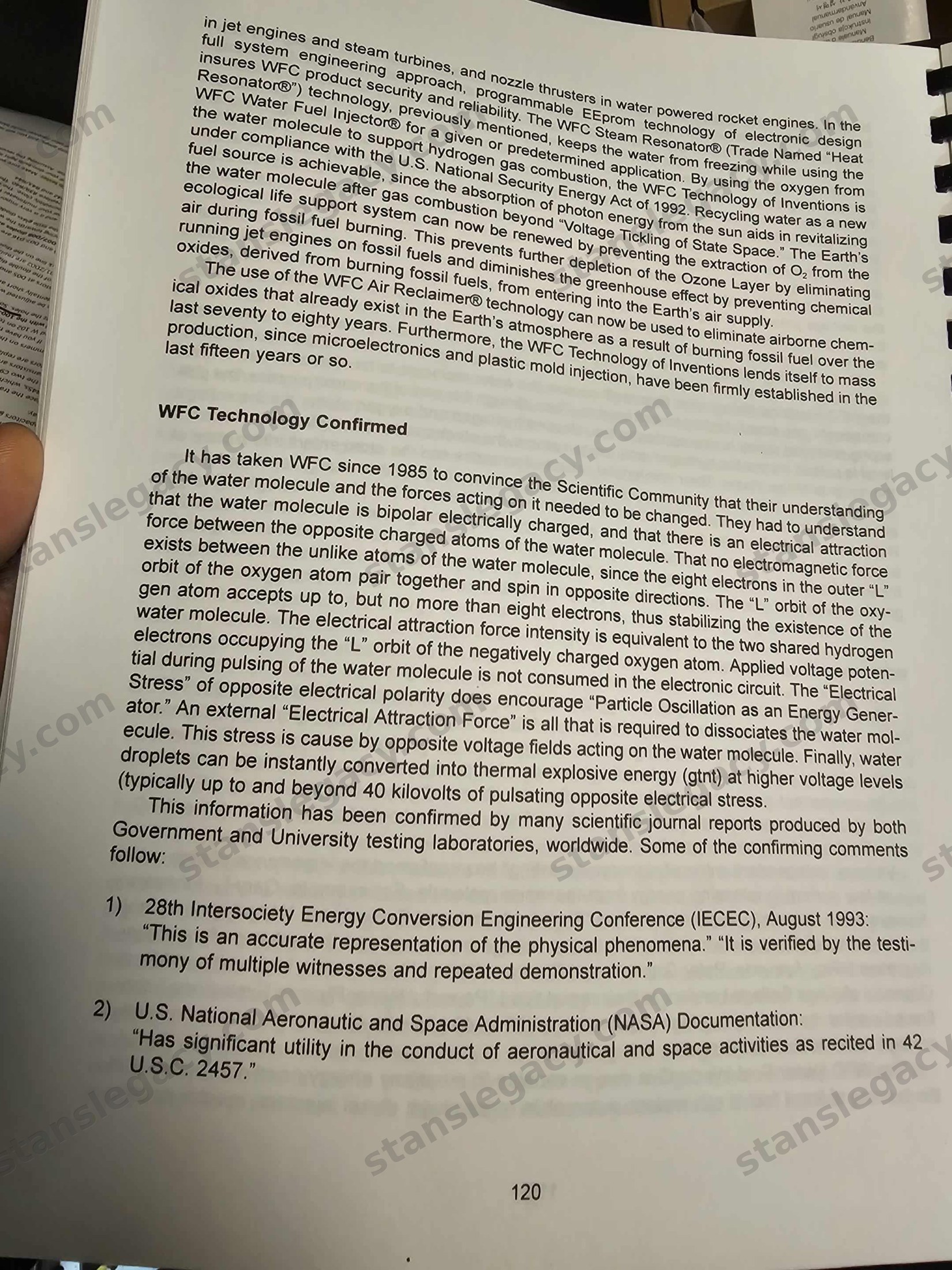 Page 120. “WFC Technology Confirmed”, and the first two endorsements.