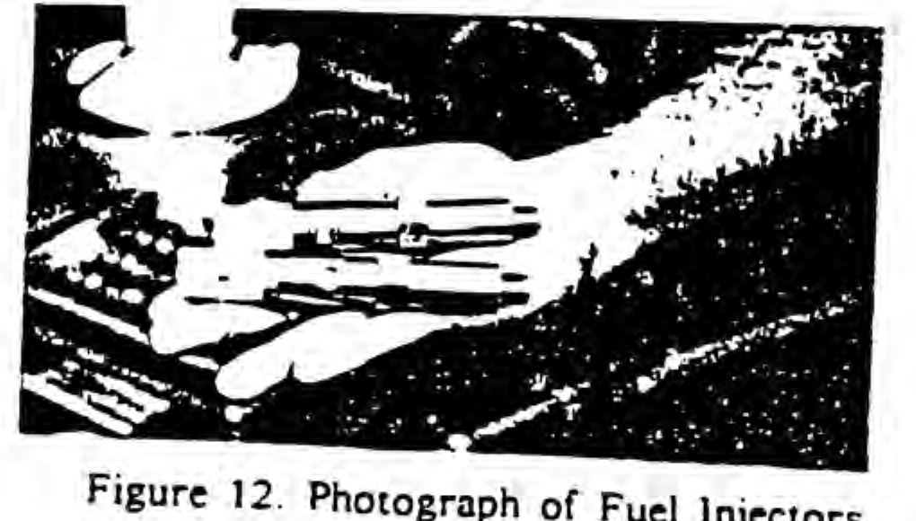Figure 12. Photograph of fuel injectors.