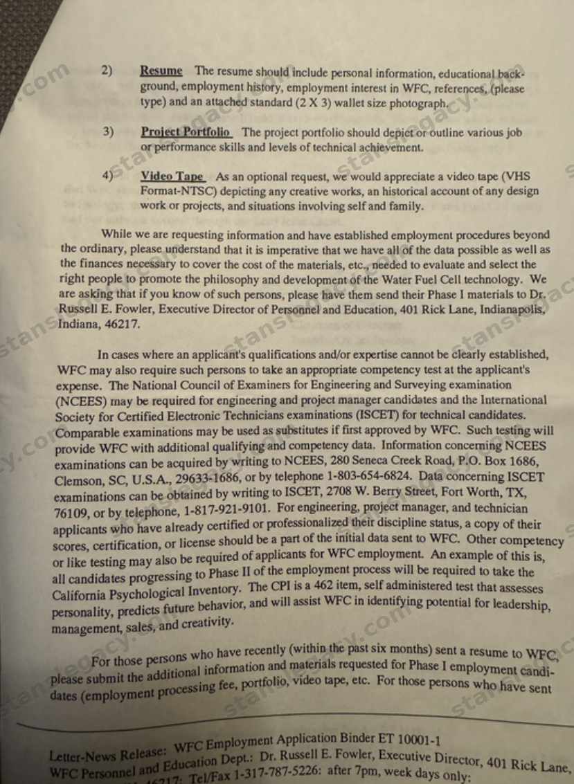 Page 3 of 4. The rest of Phase I, and the competency testing — NCEES, ISCET, and the California Psychological Inventory.
