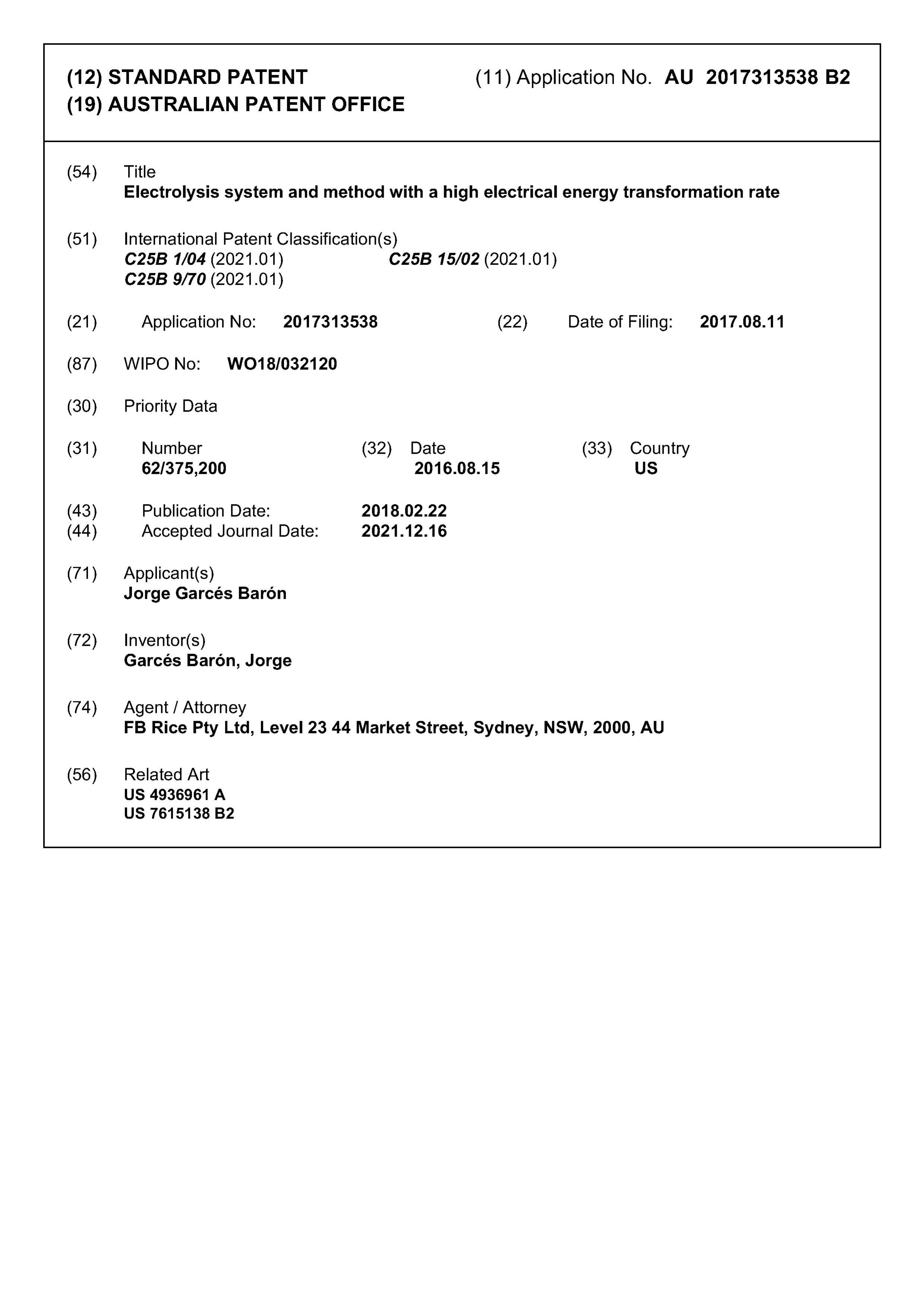Page 1 of the original patent document