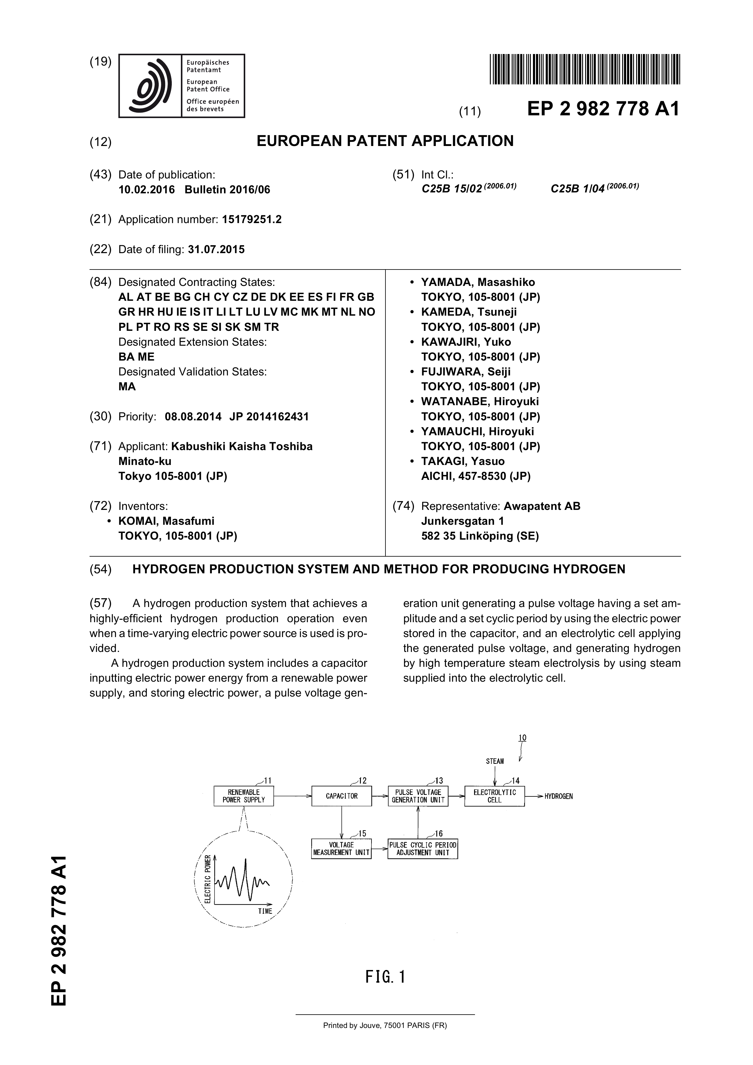 Page 1 of the original patent document