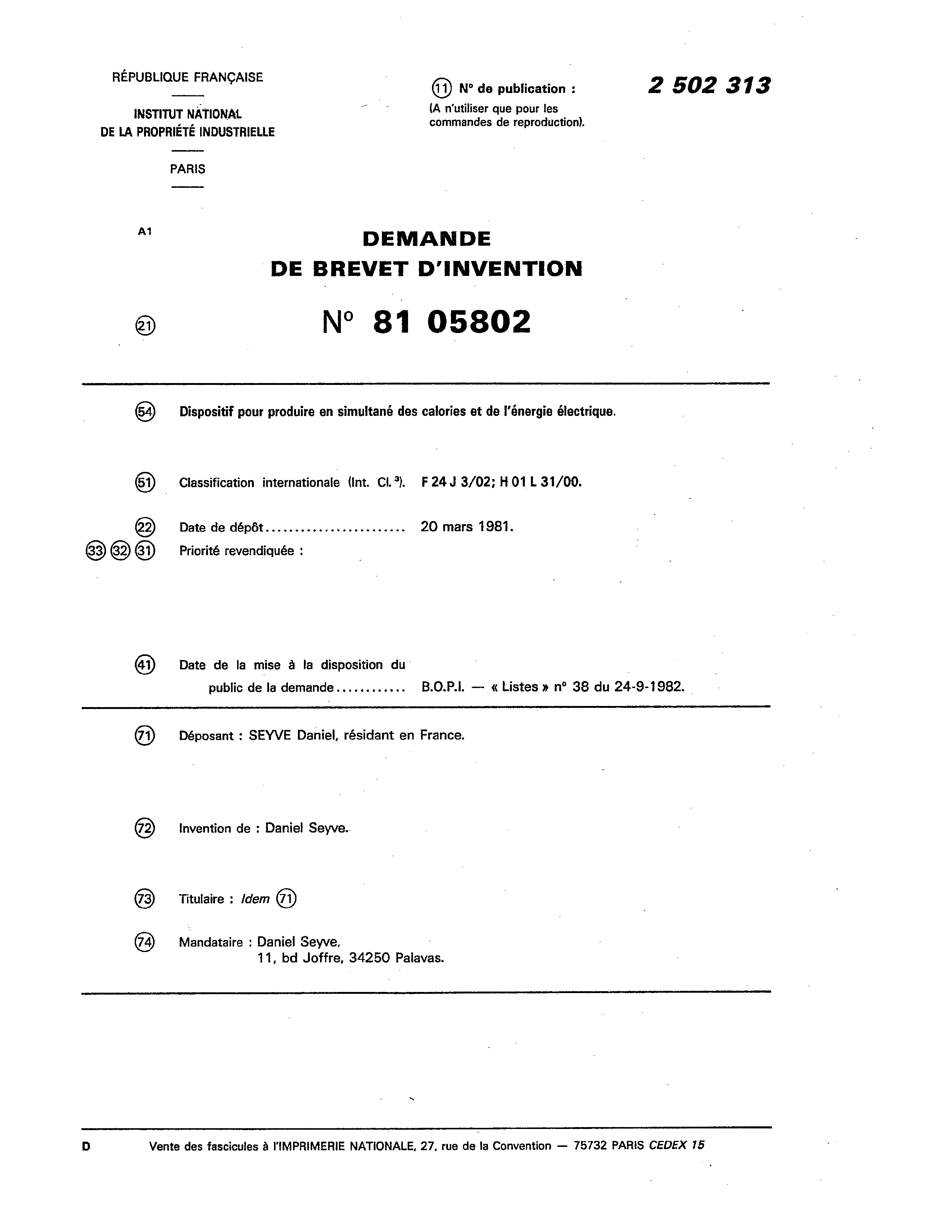 Page 1 of the original patent document