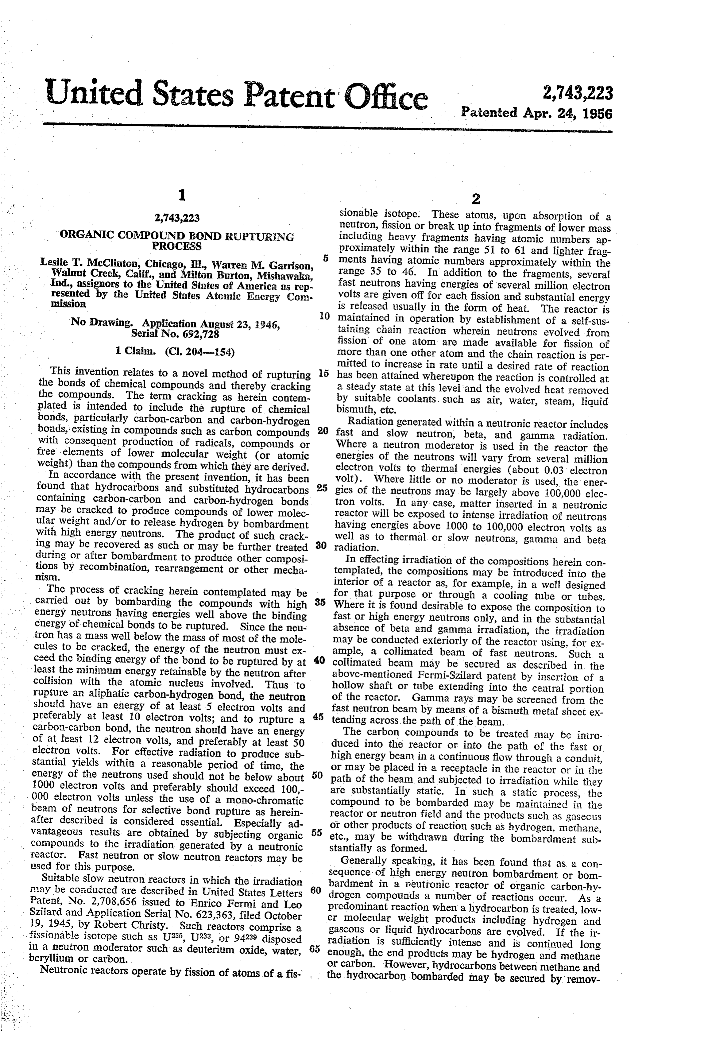 Page 1 of the original patent document
