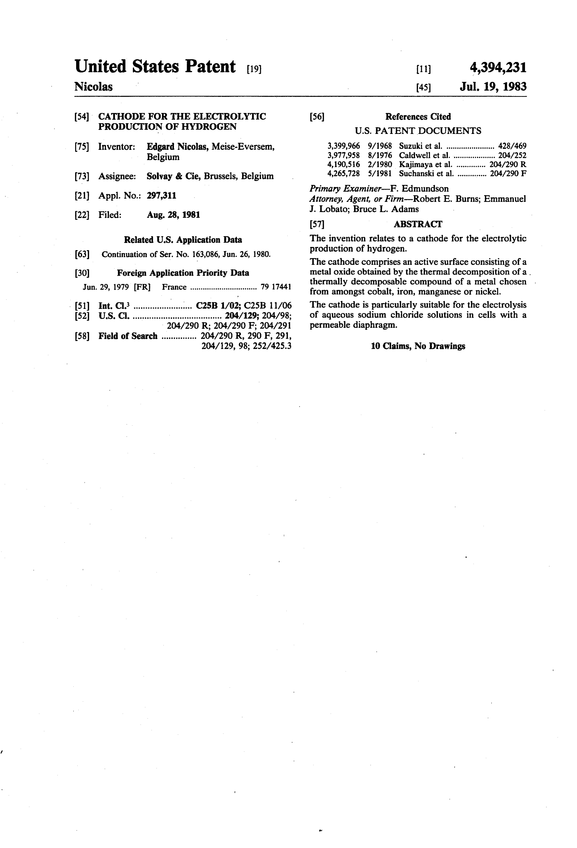 Page 1 of the original patent document