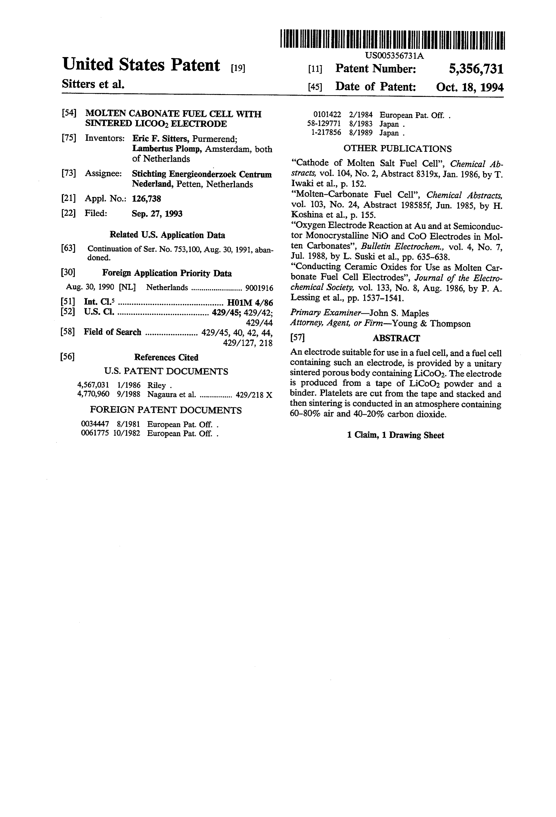 Page 1 of the original patent document
