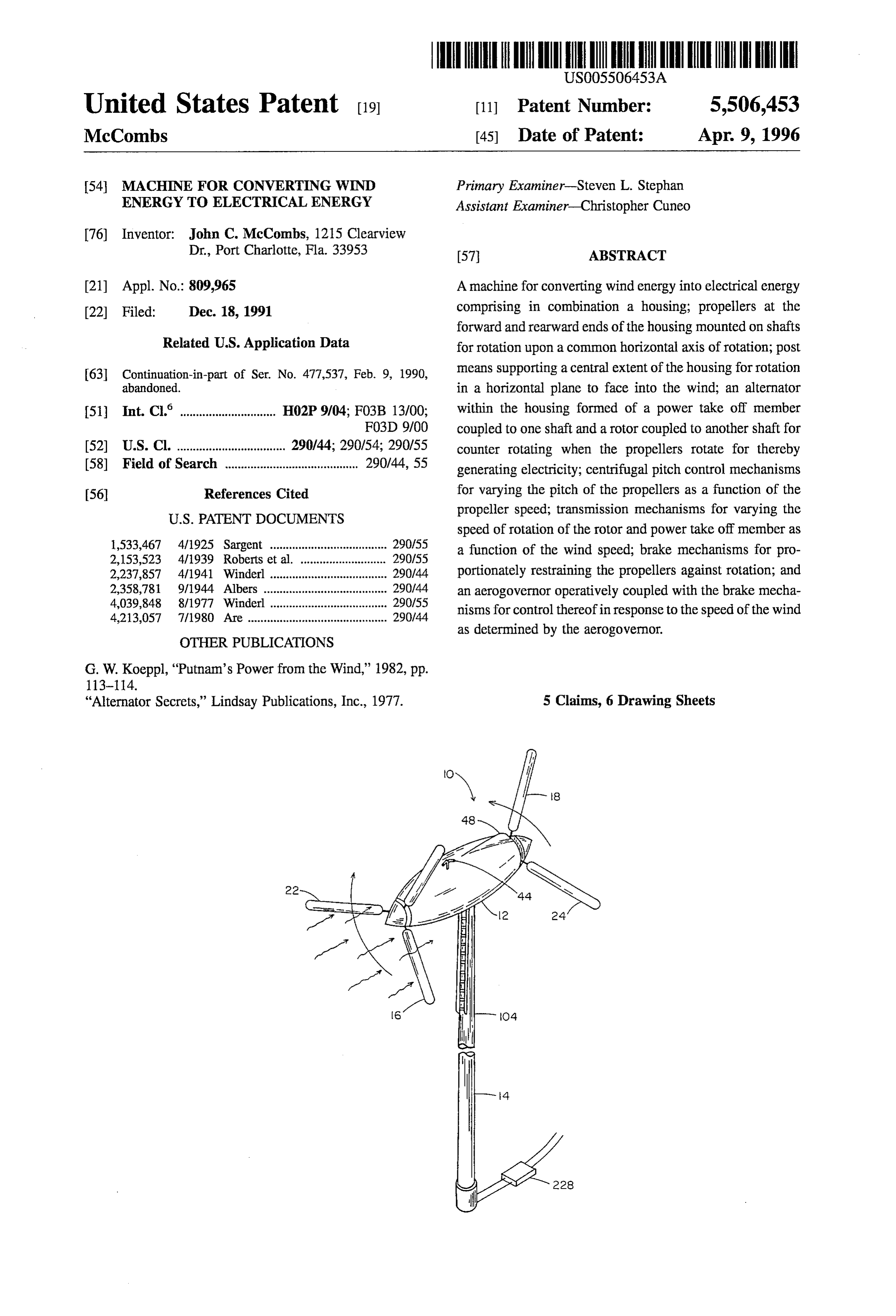 Page 1 of the original patent document